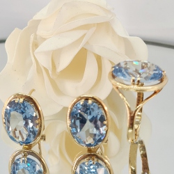 SORTIJA ORO 18 KT. TOPACIO OVAL