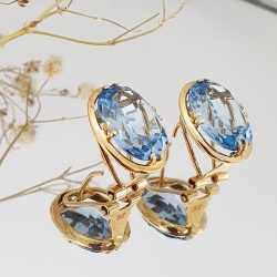PENDIENTES ORO 18 KT. TOPACIOS