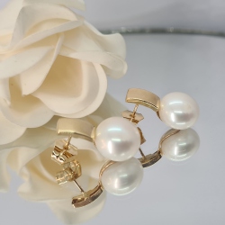 PENDIENTES ORO 18 KT. PERLAS CULTIVADAS