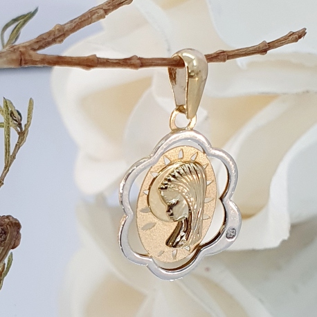 MEDALLA ORO 18 KT. VIRGEN NIÑA
