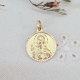 ESCAPULARIO ORO 18 KT. V. CARMEN Y CORAZON JESUS 20 MM