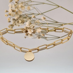 PULSERA ORO KT. CON DISCO LISO