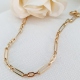 PULSERA ORO 18 KT. ESLABONES COMBINADOS