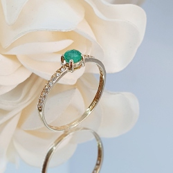 SORTIJA ORO 18 KT. ESMERALDA