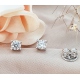 PENDIENTES ORO BLANCO 18 KT. BRILLANTES 0.53 CT.