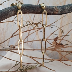 PENDIENTES HALLE ORO 18 KT. CADENA