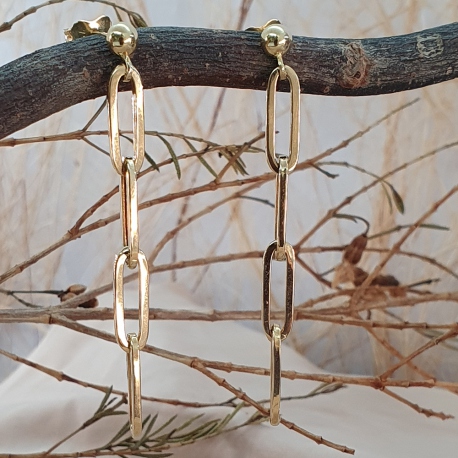 PENDIENTES HALLE ORO 18 KT. CADENA