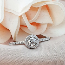 SORTIJA ORO BLANCO 18 CT. BRILLANTES