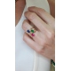 ANILLO ORO AMARILLO 18 KT. CON ZAFIRO EN TALLA RECTANGULAR