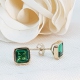 PENDIENTES ORO 18 KT. NANO ESMERALDA
