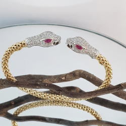 PULSERA PLATA SERPIENTES