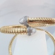 PULSERA JAKAILA TUBOGAS PLATA LEY BAÑO ORO