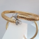 PULSERA JAKAILA TUBOGAS PLATA LEY BAÑO ORO