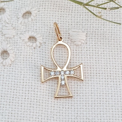 CRUZ DE LA VIDA ORO 18 KT.