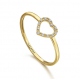 ANILLO CORAZÓN & DIAMANTES ORO 18 KT.