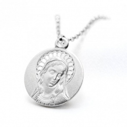 MEDALLA PLATA VIRGEN NIÑA CALADA