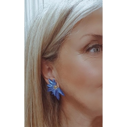 PENDIENTES Dalia PLATA IP AZUL AÑIL
