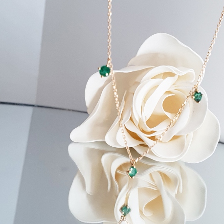 GARGANTILLA ORO 18 KT. ESMERALDAS