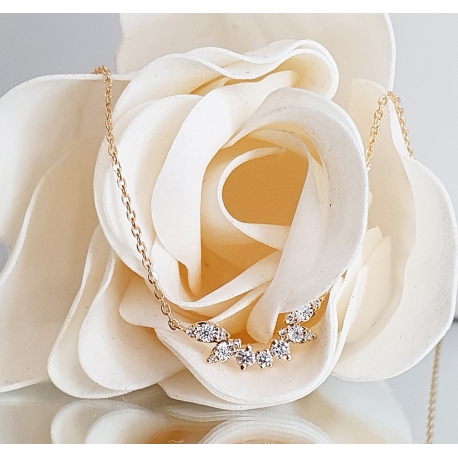 GARGANTILLA ORO LE CARRÉ MARQUIS DIAMANTES EN ORO 18 KT.