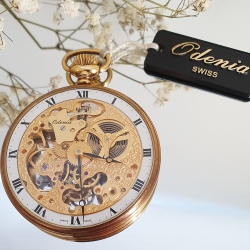 RELOJ BOLSILLO MECÁNICO ESQUELETO ODENIA