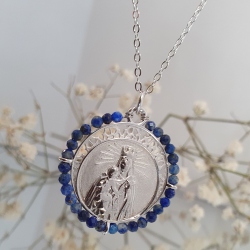 MEDALLA VIRGEN DEL CAMEN PLATA DE LEY