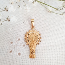 MEDALLA VIRGEN PILAR SILUETA ORO 18 KT.