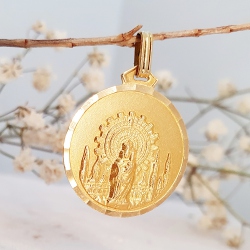 MEDALLA ORO 18 KT. VIRGEN DEL PILAR 20 MM.