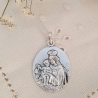 MEDALLA VIRGEN DEL CARMEN PLATA OVALADA