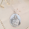 MEDALLA VIRGEN DEL CARMEN PLATA OVALADA