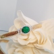 PULSERA TUBOGAS PLATA CON BAÑO EN ORO Y CUAJADO P.VERDE ESMERALDA