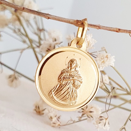 MEDALLA ORO 18 KT. VIRGEN INMACULADA CONCEPCIÓN (PURÍSIMA)