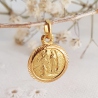 MEDALLA ORO 18 KT. VIRGEN DE LOURDES 12 MM
