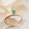 ANILLO LE CARRÉ GALLONEADO ORO 18 KT. ESMERALDA