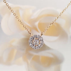 GARGANTILLA LE CARRÉ ORO 18 KT. DIAMANTES ROSETA