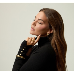 ANILLO VICEROY ACERO IP DORADO COL. LAURA ESCANES