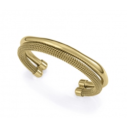 PULSERA VICEROY ACERO IP DORADO RIGIDA DOBLE COL. LAURA ESCANES