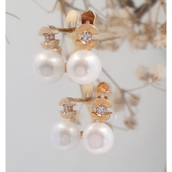 PENDIENTES ORO 18 KT. PERLA CULTIVADA COMUNION