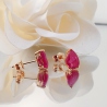 PENDIENTES ORO RUBI NATURAL EN GARRAS
