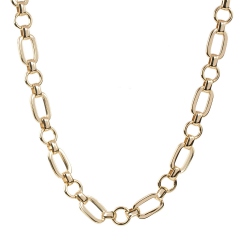 COLLAR ESLABONES ALARGADOS CHAPADO ORO 18 KT