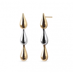 Pendientes Drop Bicolor largos