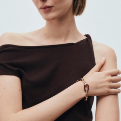 Pulsera eslabones Coffee con Acetato y Résina marron