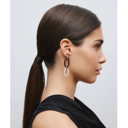 Pendientes largos Foclar de aros bicolor