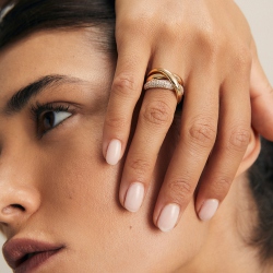 Anillo Luz tiras con circonitas T12-14